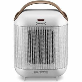 De'Longhi HFX30C18 Calentador Ventilador Cerámico Móvil 1800W, Termostato Ajustable, Ventilación Verano y Seguridad Antivuelco Blanco Marfil