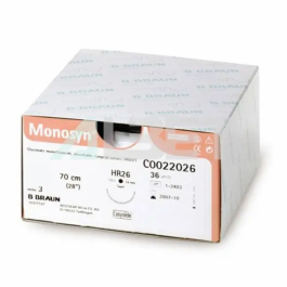B. Braun Monosyn Violet 5-0 HR17 70 cm Hilo Quirúrgico 12 Unidades Precio: 114.4999999. SKU: B12TJB7FRE