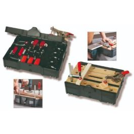 Bessey STC-S-MFT Brida Horizontal con Brazo Abierto y Placa Base, 14 Piezas, para Sistemas MFT