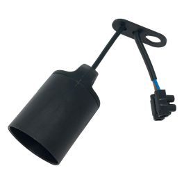 Arditi Portalámparas de obra E27 con cable H03VVH2-F 2x0,75 mm² y regleta de conexión, negro