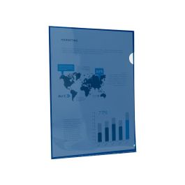 Carpeta Liderpapel Dossier Uñero 44002 Polipropileno Din A4 Azul 20 Hojas 10 unidades