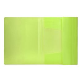 Carpeta Liderpapel Gomas Solapas Polipropileno Din A4 Amarillo Fluor Opaco