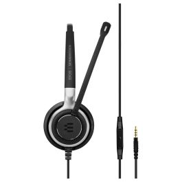EPOS | Sennheiser Impact SC 635 Auriculares Diadema Alámbricos con Micrófono Boom Cancelación Ruido, Negro y Plata