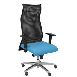 Sillon Piqueras Y Crespo Sahuco Direccion Uso Intensivo (8H) Brazos Regulables Mecanismo Sincro Respaldo Malla Transpirable Negro Y Asiento Tapizado Similpiel Azul Claro Precio: 522.50000022. SKU: S5703762