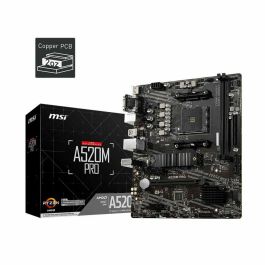 Msi Placa Base AM4 A520M Pro, Socket AM4, Chipset AMD A520, Formato Micro ATX