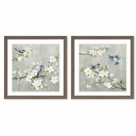 Cuadro Shabby DKD Home Decor Gris Blanco 3 x 63 x 63 cm (2 Unidades) Precio: 58.79000017. SKU: S3039142