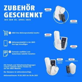 ABUS CFA4100 BK Cerradura Bluetooth LOXERIS One Mecanismo Inteligente Negro con Acceso Compartido