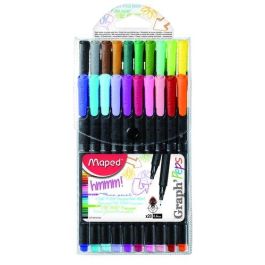 Maped Rotulador Graph Peps Fine Liner punta fina de metal, trazo 0.4 mm, estuche de 20 colores surtidos Precio: 12.50000059. SKU: B1FXTKP85W
