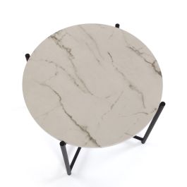 Mesa Auxiliar Redonda Efecto Marmol 51X40 Versa Mesa Auxiliar Redonda Efecto Marmol 51X40 Versa