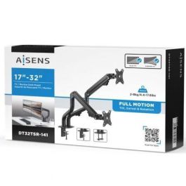 AISENS - SOPORTE DE MESA ECO CONTRAPESO GIRATORIO E INCLINABLE PARA 8KG (3 PIV, 2 BR) DE 17-32, NEGRO
