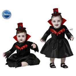 Disfraz Vampiresa Bebé Vestido Negro Con Golas Y Sombrero Mini 24 Meses Halloween Polyester Mujer