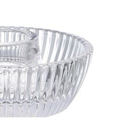 Giftdecor Portavela de Cristal, Cuenco Transparente de Vidrio para Vela, Dimensiones 8.5x4x8.5 cm (Set de 24)