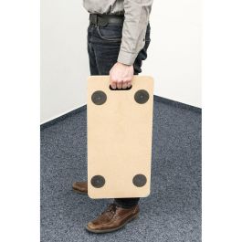 Meister Plataforma Rodante 200kg con Freno, Soporte Muebles 590x250mm, 4 Ruedas Giratorias con Freno