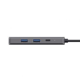 Trust 24968 Docking USB-C 6 en 1: 2xUSB, 2xUSB-C, HDMI 4K 60Hz, Gigabit Ethernet, Gris