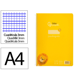 Liderpapel Cuaderno Espiral A4 Pautaguía Tapa Plástico 80 Hojas 90gr Cuadro Pautado 3mm Con Margen Color Amarillo Precio: 18.8899997. SKU: B19WRMJFXD