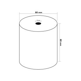 Rollo Sumadora Termico Q-Connect 80 mm Ancho X 80 mm Diametro Sin Bisfenol A 5 unidades