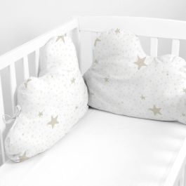 Protector de Cuna HappyFriday Basic Kids Little star Beige 60 x 40 cm