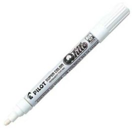 Pilot Marcador Permanente Desechable Blanco Medio (Set de 12) (Set de 12)