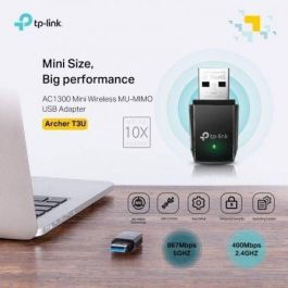 Mini Adaptador USB - WiFi TP-Link Archer T3U AC1300/ 1300Mbps Mini Adaptador USB - WiFi TP-Link Archer T3U AC1300/ 1300Mbps