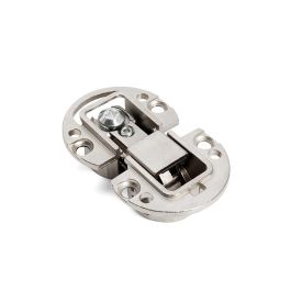 Italiana Ferramenta Bisagra de Embutir Kimana Skin Zamak Níquel y Níquel Negro, para Puertas hacia Arriba/Abajo con Triple Regulación