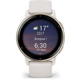 Garmin GAR0753759324919 Reloj GPS Conectado Vivoactive 5 WiFi, Pantalla 30.4mm (1.2), Crema Oro con Correa Beige