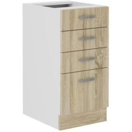 Mueble bajo SARA, 4 cajones, Roble Sonoma, L40xP48xH82 cm, SARA40D4S Precio: 113.89000007. SKU: B1H54XZCXC