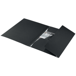 Leitz 39060095 Carpeta de Cartón 3 Solapas A4 Recycle 100% Negro