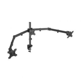 Aisens Soporte de Mesa Giratorio e Inclinable para 3 Monitores 13"-27", 2 Brazos, 3 Pivotes, VESA 75x75/100x100mm, Carga Máx. 7kg, Negro