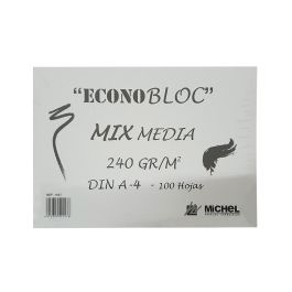 Bloc Dibujo Multitecnicas Michel Econobloc Mix Media Din A4 Encolado 100 Hojas 240 gr-M2 210x297 mm