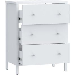 IPSARION IPQZ2111 - Mueble de Baño Blanco - 3 Cajones - L64 x P40 x H83 cm