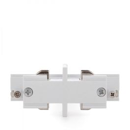 Conector Recto Blanco para Carril Trifásico de Iluminación