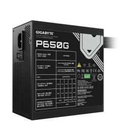 Gigabyte Fuente de Alimentación 650W ATX 80 Plus Bronze con Ventilador 120mm HYB, Condensadores Japoneses y Cables Planos