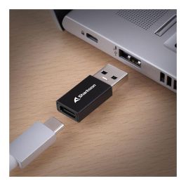 Sharkoon OfficePal Adaptador USB-A a USB-C / USB-C a USB-A USB 3.2 Gen 1 Negro 2 Piezas
