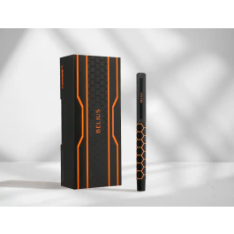 Belius Legacy Boligrafo de Aluminio Diseño Hexagono Naranja Cuerpo Negro Tinta Azul Caja de Diseño