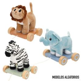 Woomax Peluche Animales Arrastre de Madera Modelos Surtidos para 12 Meses