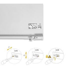 Emuca Cajón exterior Protone 30kg con guías de extracción total y cierre suave, Altura 178mm, profundidad 450mm, Acero, Pintado blanco