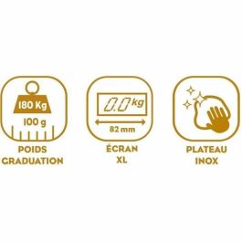 Little Balance 8159 Báscula personal - 180 kg / 100 g - Acero inoxidable