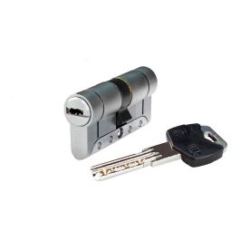 Ifam Cilindro Iridium M Irm3535n Níquel 70mm (35+35mm) Leva Larga 15mm con 5 Llaves de Seguridad, Doble Protección Antitaladro y Antiganzúa