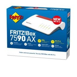 Fritz Router WiFi 6 Fritz!Box 7590 AX, 2400 Mbps + 1200 Mbps, Base Mesh, DECT, USB 3.0, Gigabit LAN