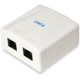 EQUIP 235214 Caja de Superficie para Red Cat6 2xRJ45 UTP RAL 9010 Blanco Precio: 19.89000057. SKU: B15GNYN9QS