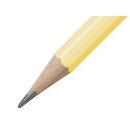 Stabilo Swano Lápiz Grafito Con Goma Pastel Amarillo -12 Unidades-