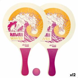 Palas de Playa con Pelota Aktive Hawai Madera 23,5 x 38 x 0,8 cm (12 Unidades) Palas de Playa con Pelota Aktive Hawai Madera 23,5 x 38 x 0,8 cm (12 Unidades)