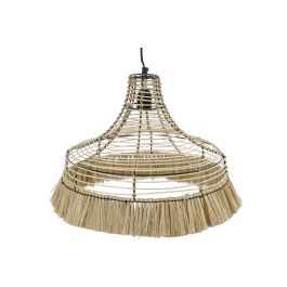 DKD Home Decor Lámpara de Techo Colonial de Yute Natural Hecha a Mano 45x45x36 cm con Soporte E27 para Bombilla 40W Desmontable