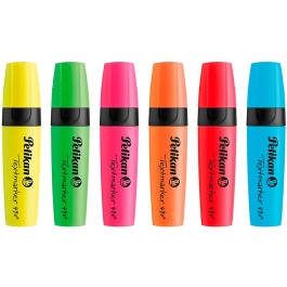 Marcador Fluor Pelikan Textmarker 490 Amarillo (814089) (Set de 10)