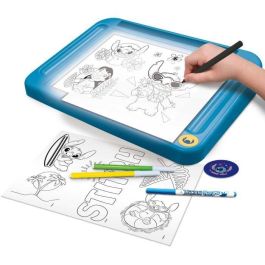 Lisciani Giochi LIS1737444065609 Kit de Dibujo Stitch - Mesa de Luz con Modelos y Marcadores