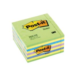 Bloc De Notas Adhesivas Quita Y Pon Post-It 76x76 mm Cubo Color Azul Y Verde 450 Hojas