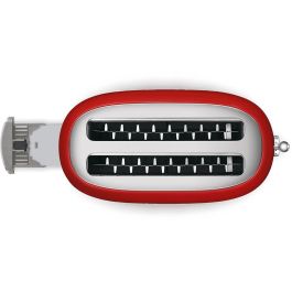 Smeg TSF02RDEU Tostadora de Pan para 4 Rebanadas, 2 Ranuras, Diseño Retro Estilo Años 50, Color Rojo