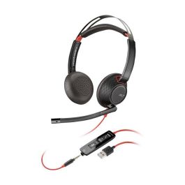 Hp Poly Auriculares Blackwire 5220 Diadema Binaural C- Micrófono Control De Volumen Cable Usb+Jack 3,5 mm Negro-Rojo Hp Poly Auriculares Blackwire 5220 Diadema Binaural C- Micrófono Control De Volumen Cable Usb+Jack 3,5 mm Negro-Rojo