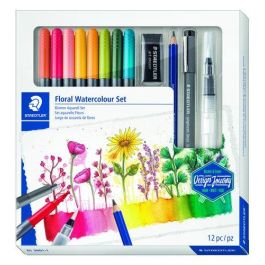 Rotulador Fibra Staedtler Floral Watercolour Set De 12 8X 3001 Rotulador Acuarelable Doble Punta 1X 308 01-9 Pigment Liner 1X 100A-4B Lumograph Aquarell 1X 949-M Pincel 1X 526 B30-9C Goma De Borrar Precio: 18.49999976. SKU: B1JNXEWSRM