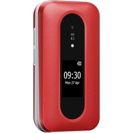 Doro L30 Teléfono Móvil Concha 4G con Pantalla 2.8" y Cámara 2MP, SIM Única, Batería 1150 mAh, Rojo/Blanco